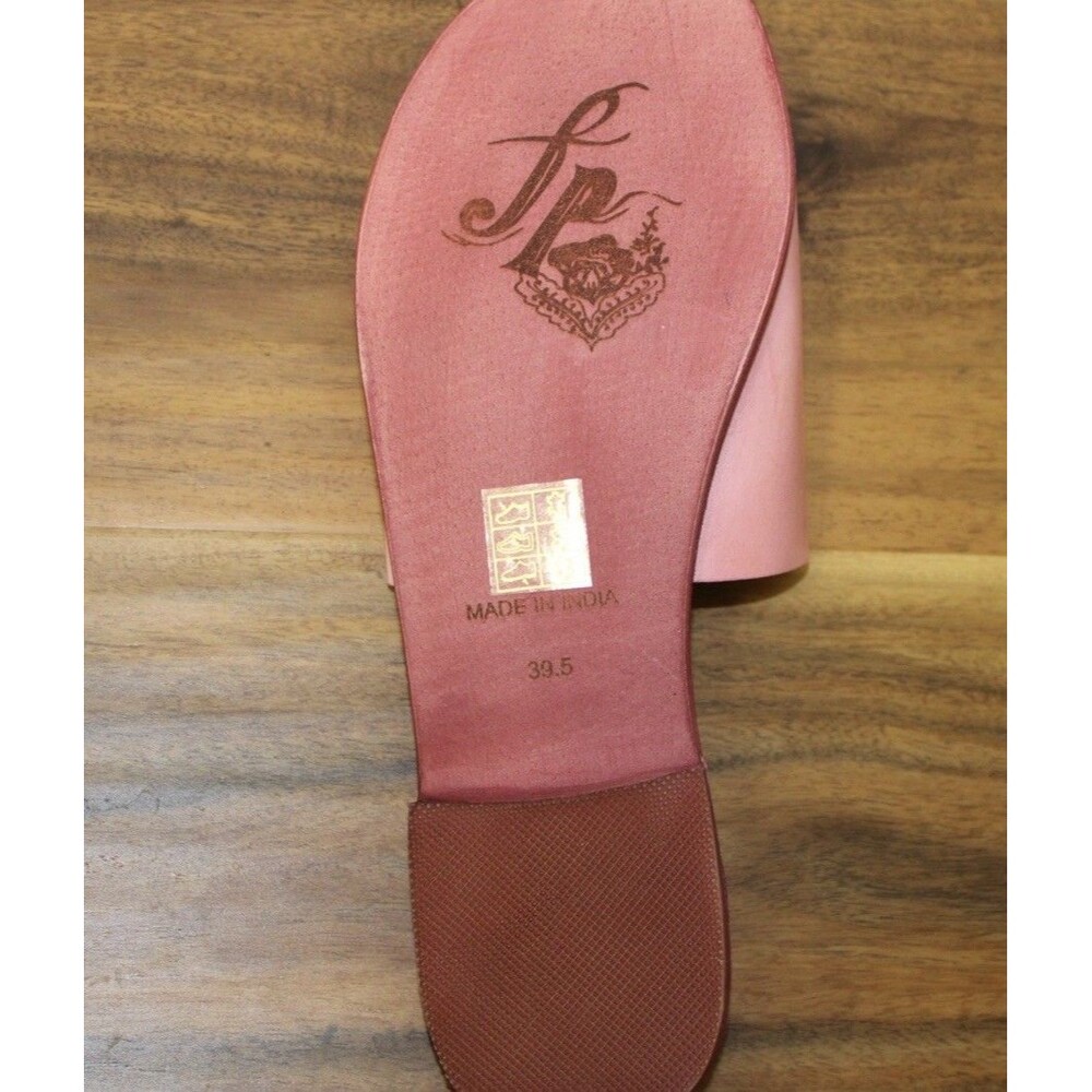 Free People Verona Slide Sandal Watermelon Pink Leather Boho Flats Size 39.5‎ 9 - Picture 7 of 8